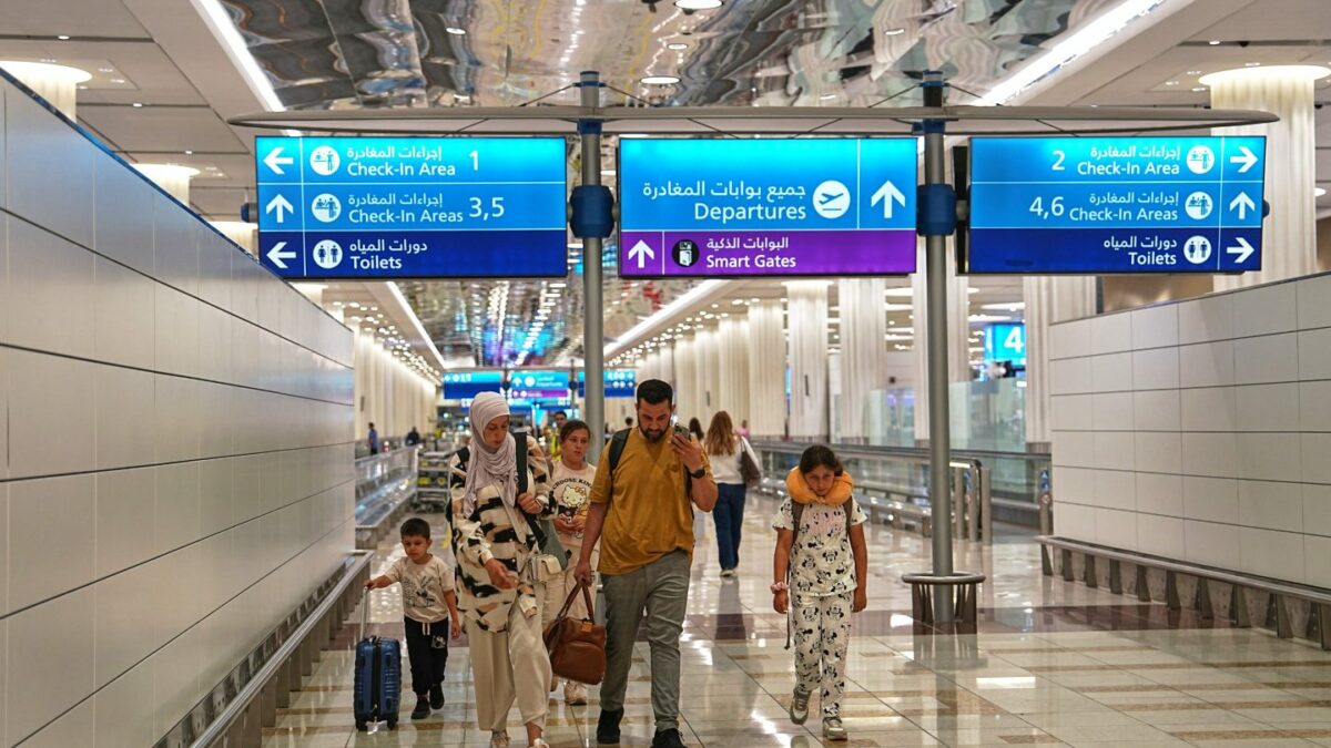 Dubai International Airport saw passenger traffic plunge as the Iran war disrupted air travel across the region.