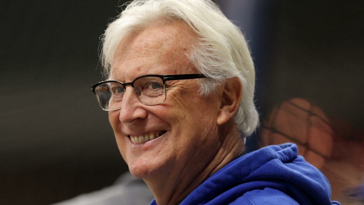 Los Angeles Dodgers Owner and Chairman Mark Walter looks on before game one of the National League Championship Series.
