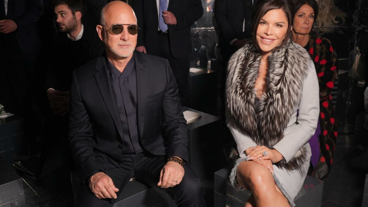 Jeff Bezos and Lauren Sánchez at the Dior fashion show as part of Haute Couture Spring/Summer 2026 held at the Musée Rodin.