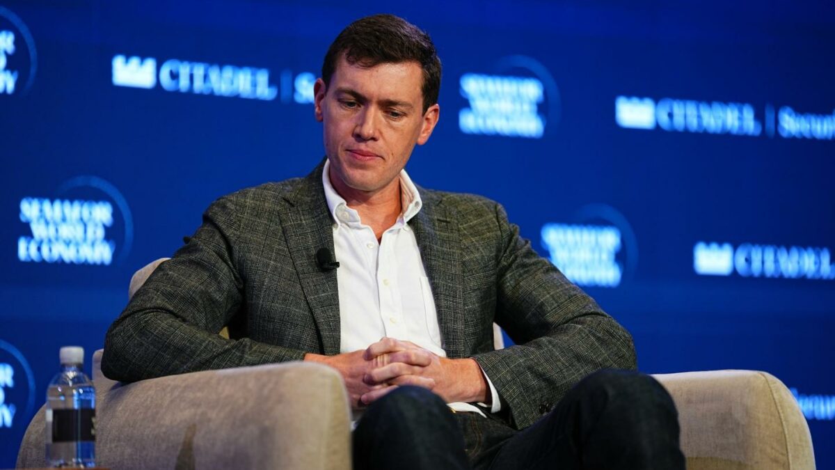 Garrett Langley, founder and chief executive officer of Flock Safety, at the Semafor World Economy Summit during the International Monetary Fund (IMF) and World Bank Spring meetings.