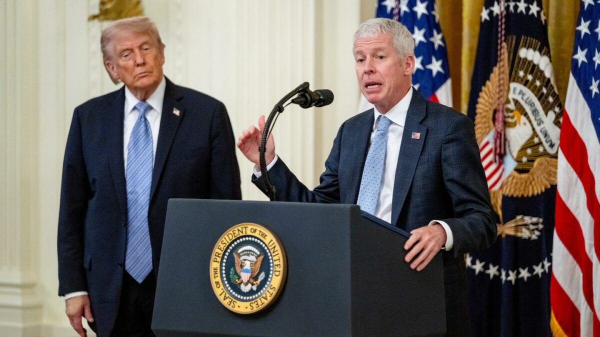 Photo of Chris Wright speaking at a podium