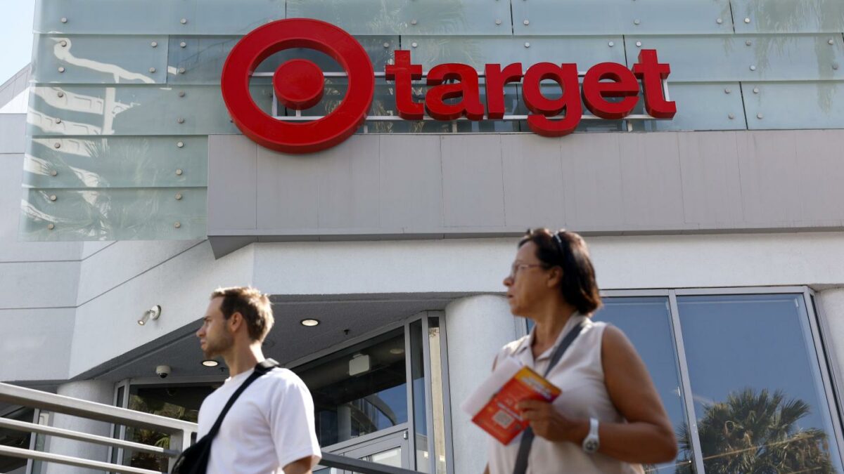 Photo of shoppers and Target