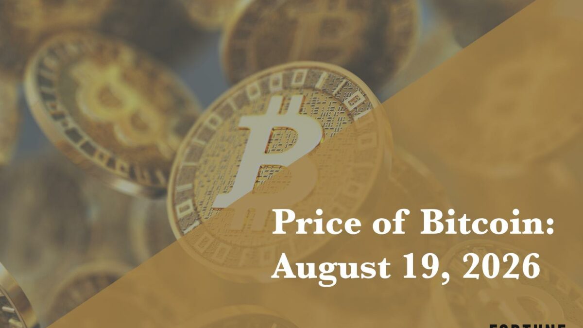 Current price of Bitcoin for Aug. 19, 2026