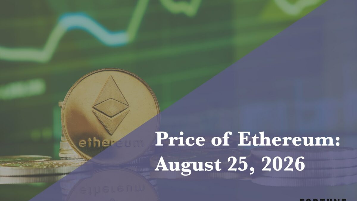 Current price of Ethereum for August 25, 2026