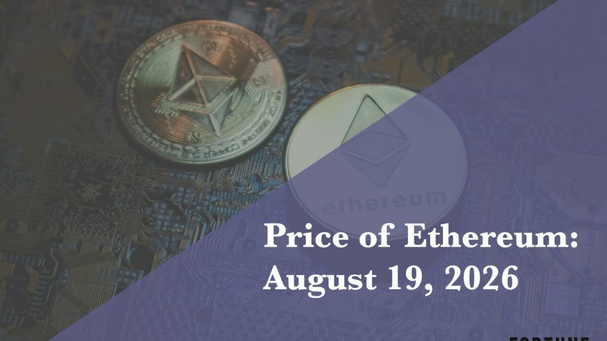 Current price of Ethereum for Aug. 19, 2026