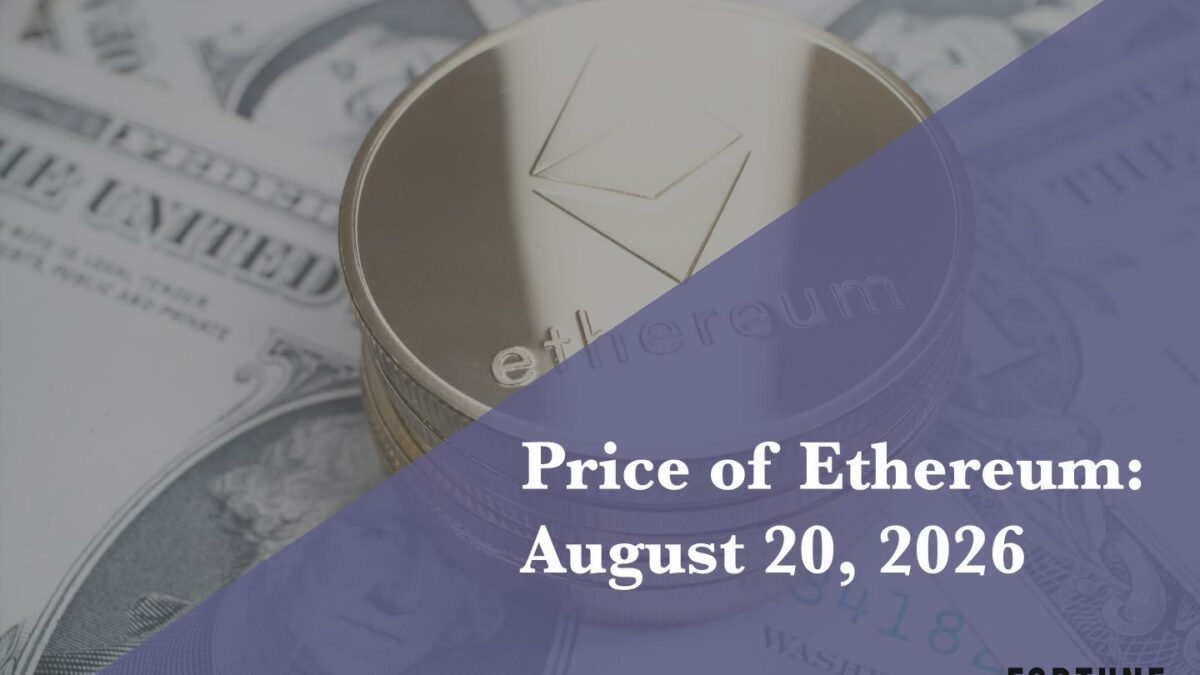 Current price of Ethereum for Aug. 20, 2026