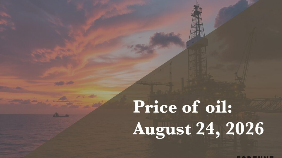 Current price of oil as of Aug. 24, 2026