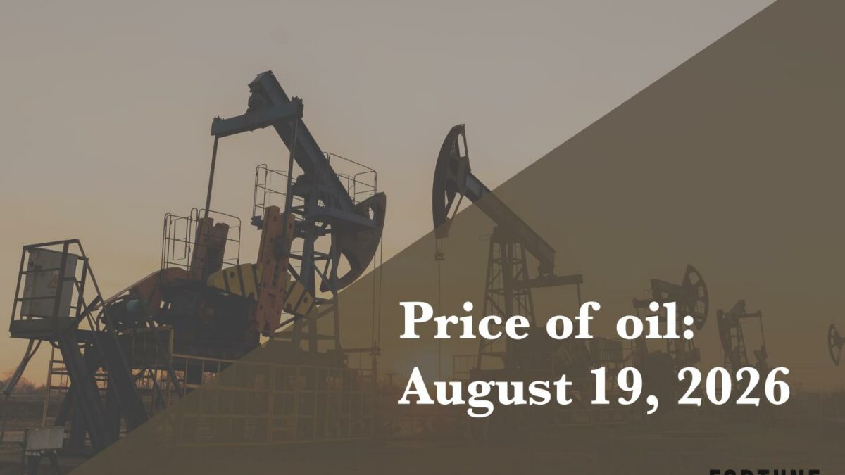 Current price of oil as of Aug. 19, 2026