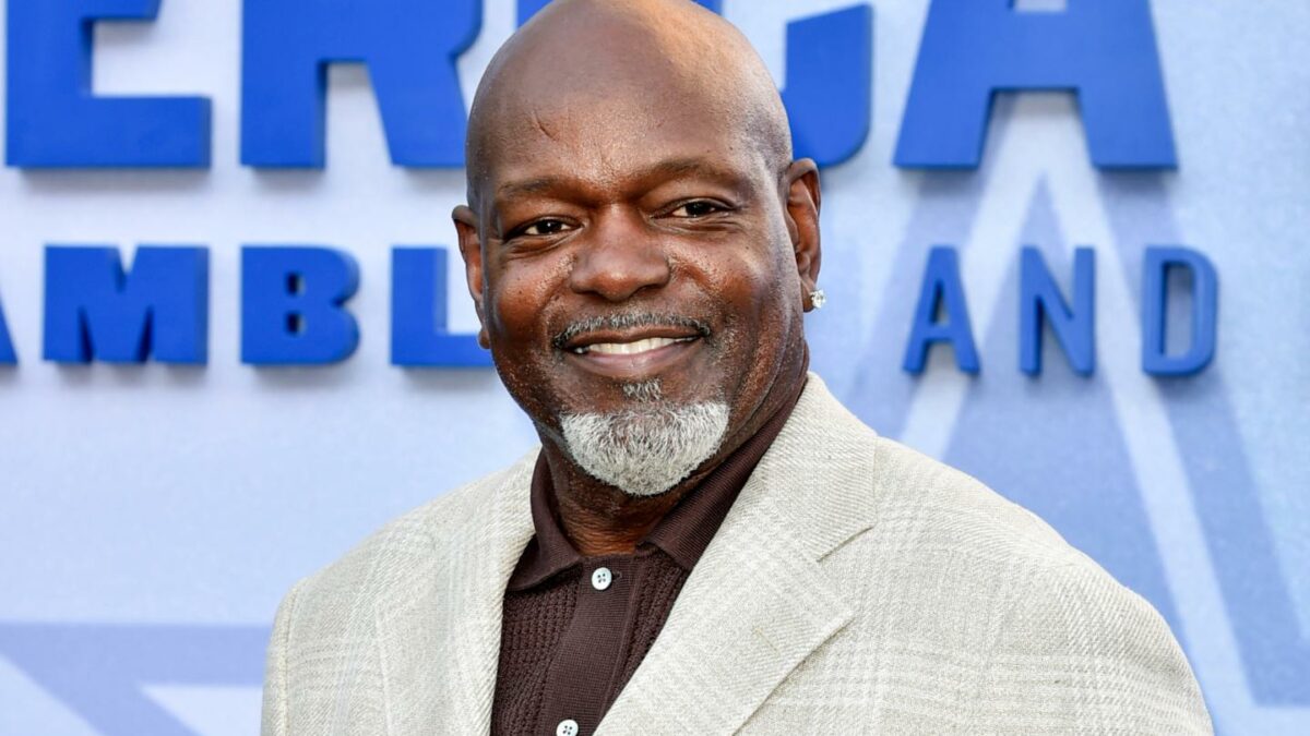 Emmitt Smith arrives at the premiere of "America's Team: The Gambler and His Cowboys" on Monday, Aug. 11, 2025, at The Egyptian Theatre in Los Angeles.