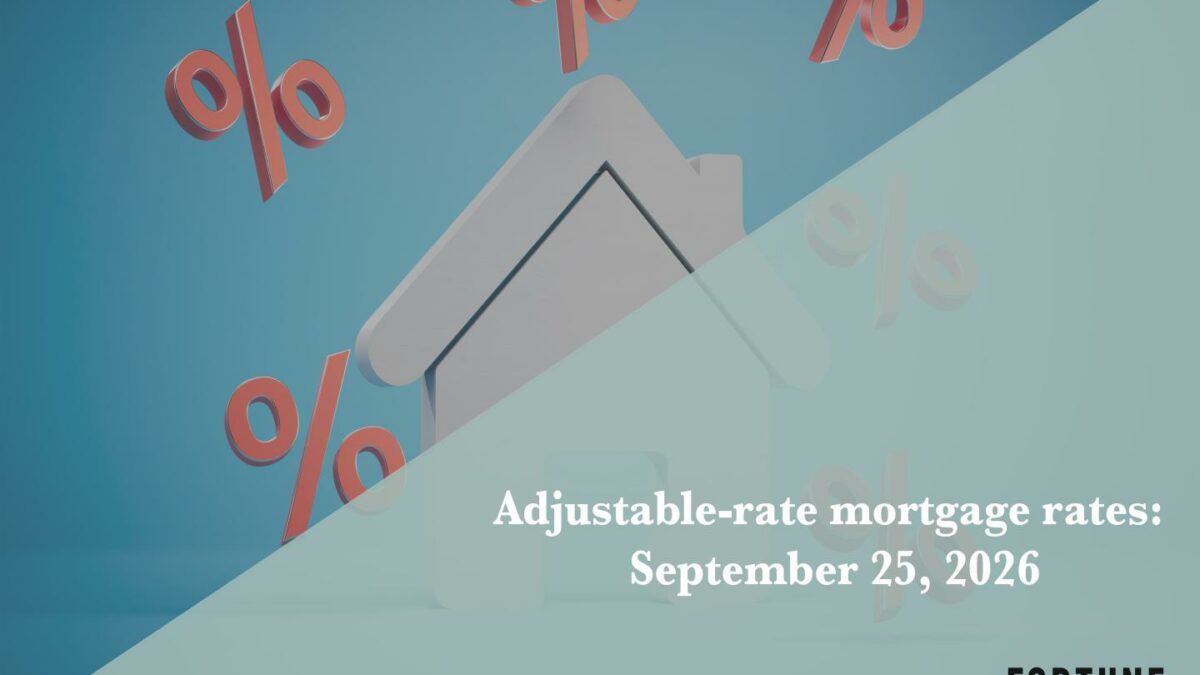 Current ARM mortgage rates report for Sept. 25, 2026