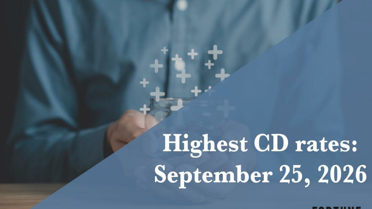 Top CD rates today, Sept. 25, 2026: Lock in up to up to 4.95%