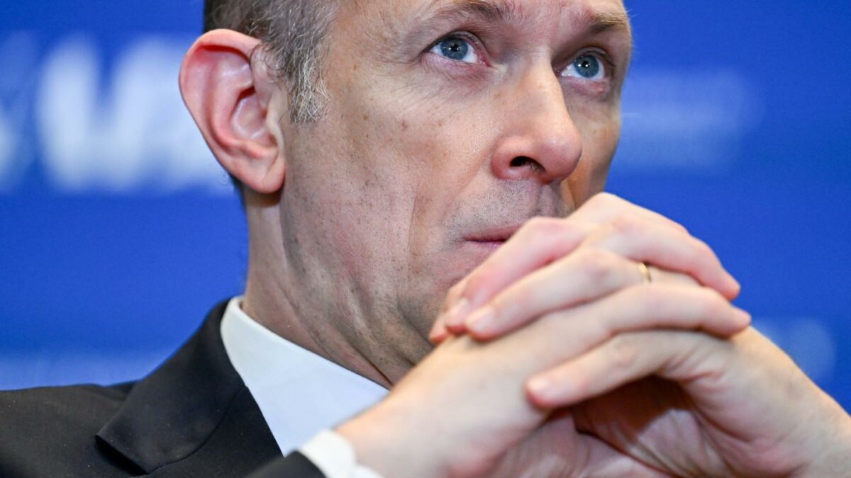 Austan Goolsbee, president and chief executive officer of the Federal Reserve Bank of Chicago, during the National Association of Business Economics (NABE) economic policy conference in Washington, DC, US, on Tuesday, Feb. 24, 2026.