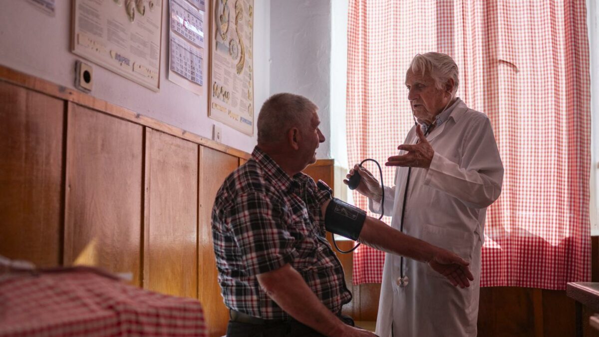 Photo of doctor with a patient