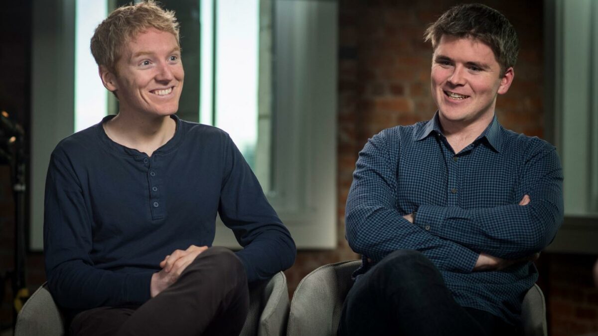 The Stripe cofounders: CEO Patrick Collison (left) with president John Collison.