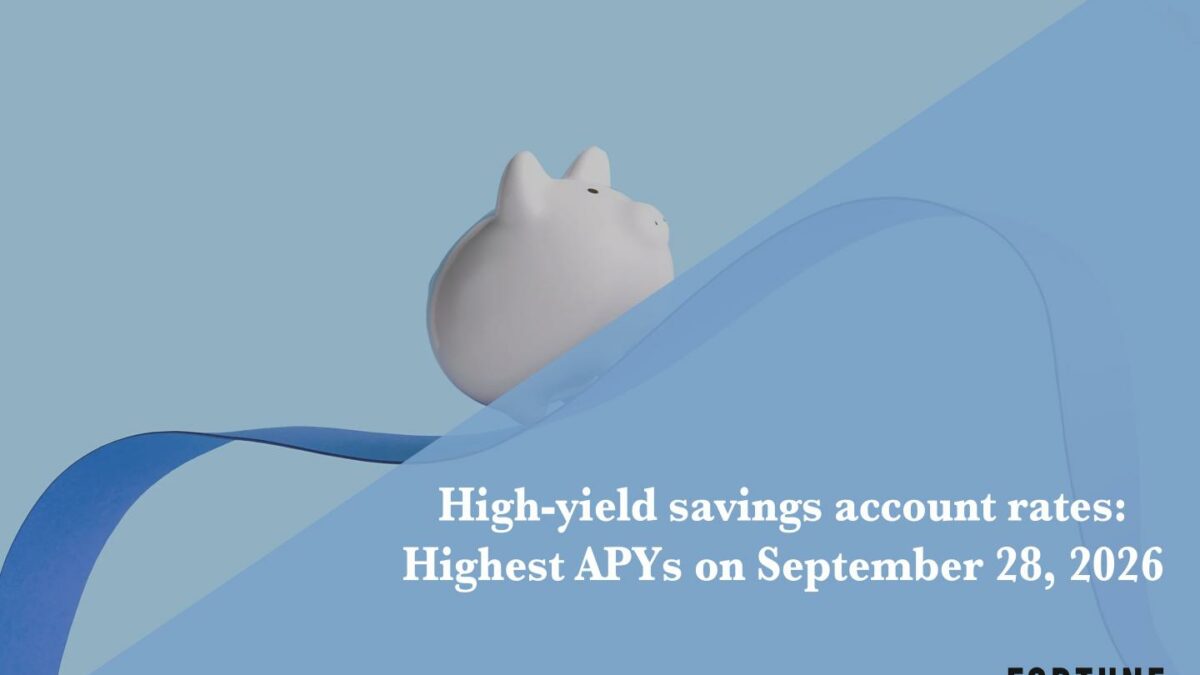 The top high-yield savings rates: Up to 4.50% on Sept. 28, 2026