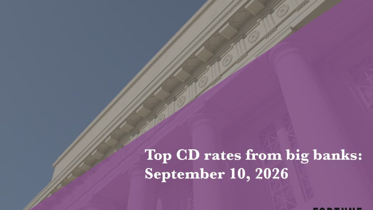 Top CD rates from major banks Sept. 10, 2026: Chase CDs, Bank of America CDs, Citibank CDs, and more