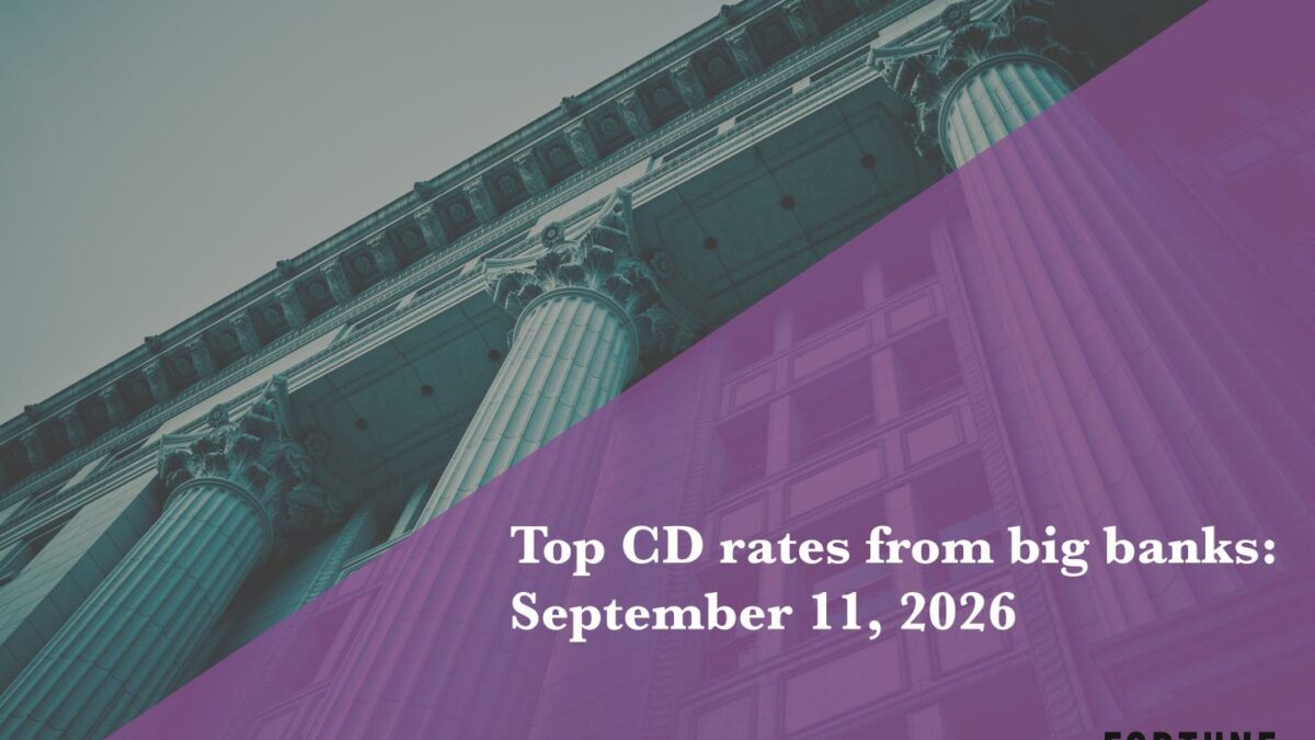 Top CD rates from major banks Sept. 11, 2026: Chase CDs, Bank of America CDs, Citibank CDs, and more