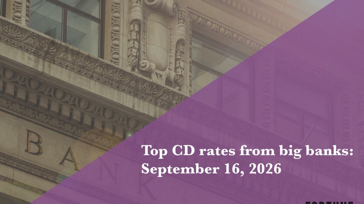 Top CD rates from major banks Sept. 16, 2026: Chase CDs, Bank of America CDs, Citibank CDs, and more