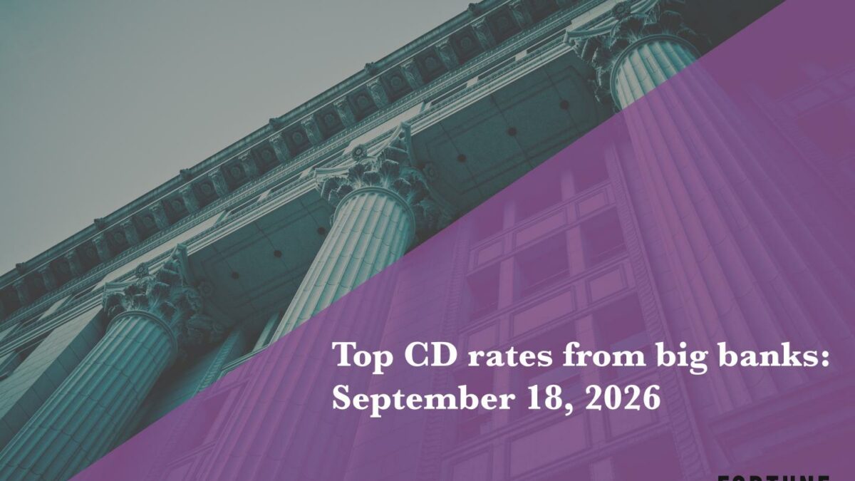 Top CD rates from major banks Sept. 18, 2026: Chase CDs, Bank of America CDs, Citibank CDs, and more