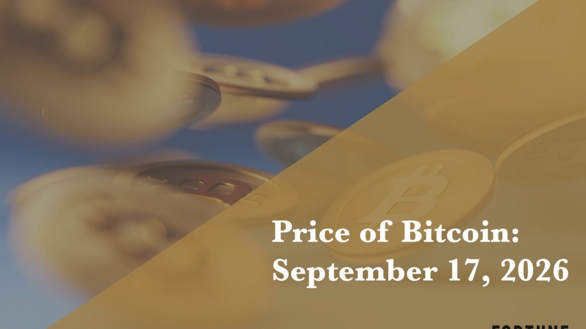 Current price of Bitcoin for Sept. 17, 2026