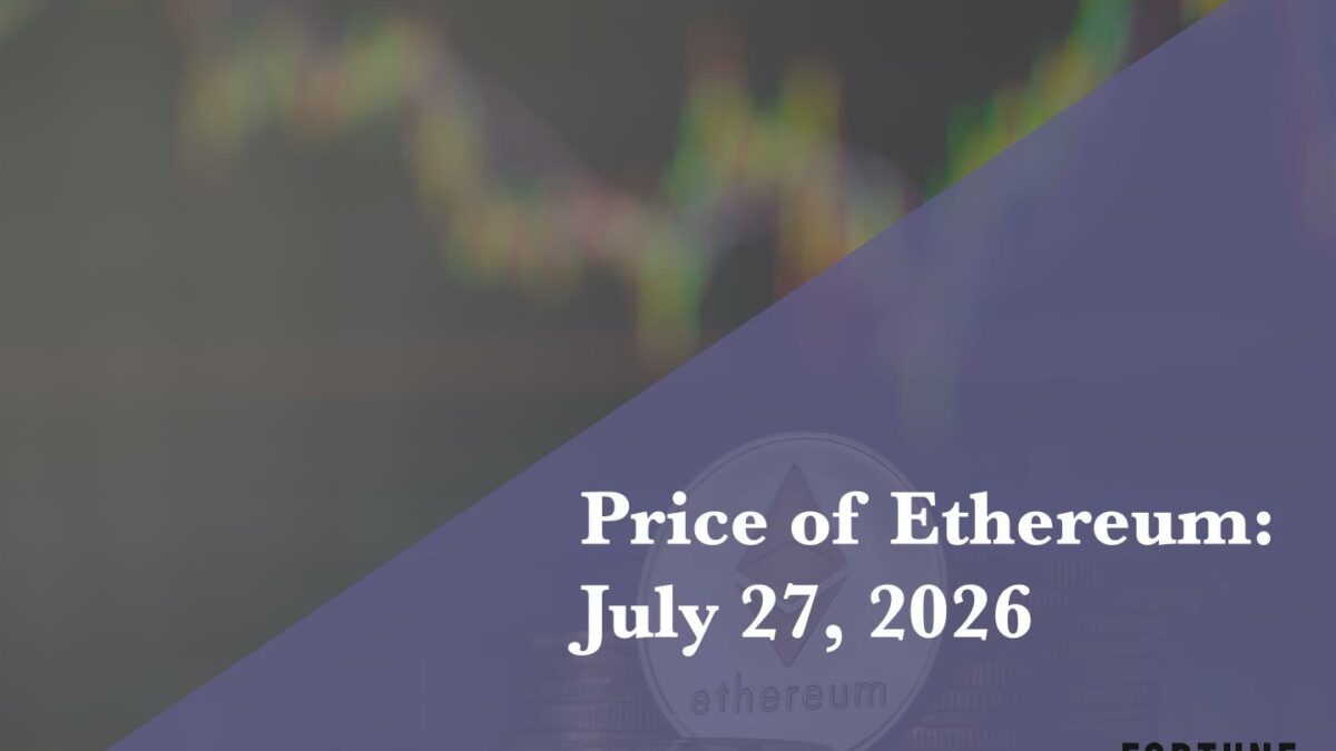 Current price of Ethereum for July 27, 2026