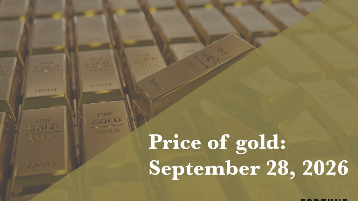Current price of gold as of September 28, 2026