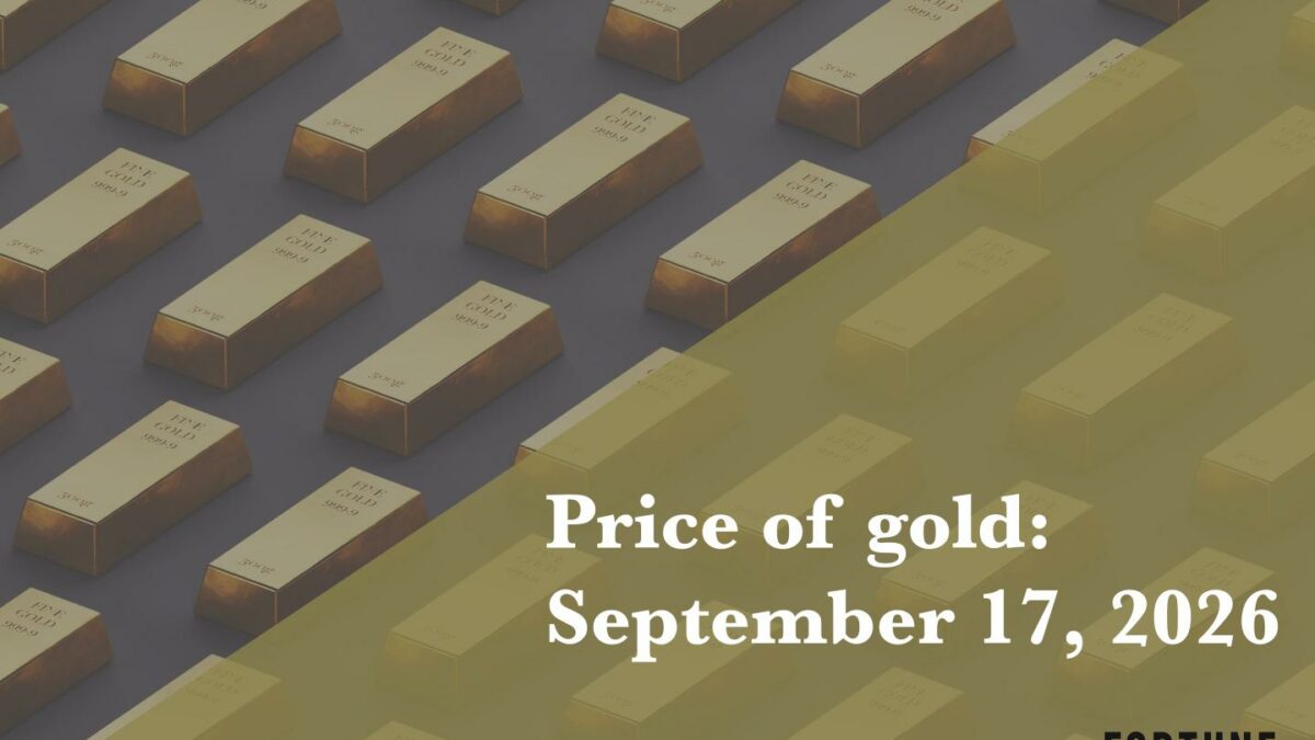 An array of gold bars.