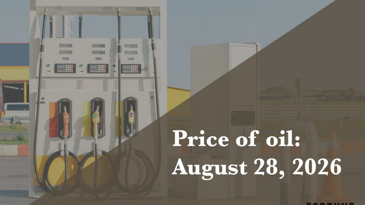 Current price of oil as of Aug. 28, 2026