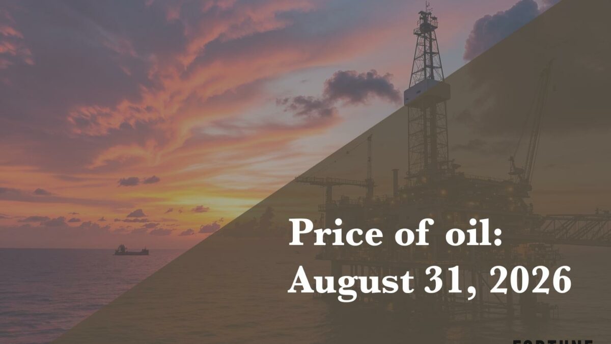 Current price of oil as of Aug. 31, 2026