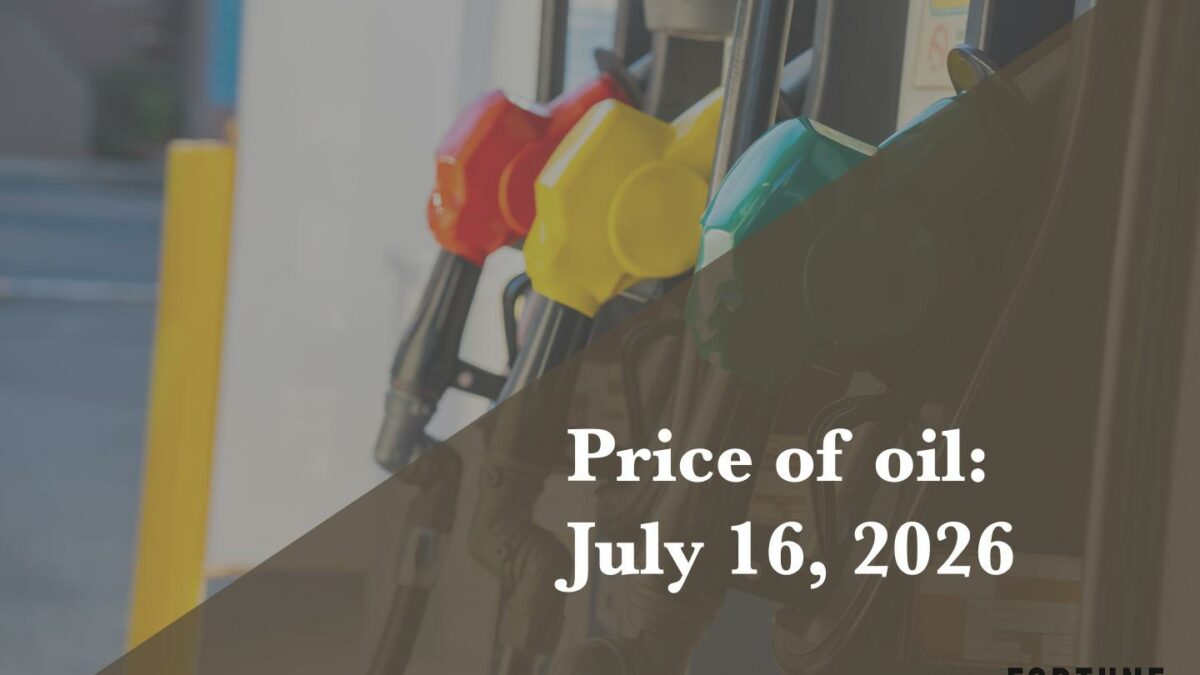 Current price of oil as of July 16, 2026