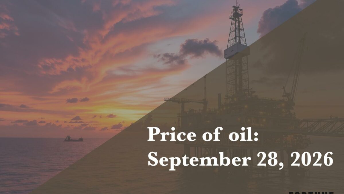 Current price of oil as of Sept. 28, 2026