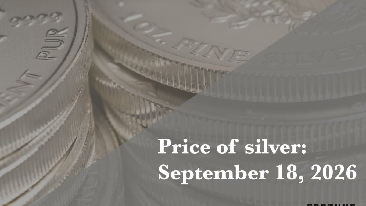 Current price of silver as of Friday, Sept. 18, 2026