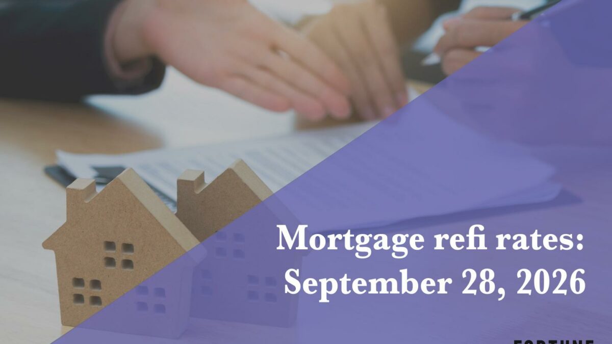 Current refi mortgage rates report for Sept. 28, 2026