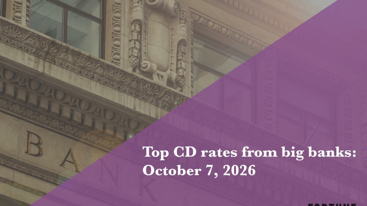 Top CD rates from major banks on October 7, 2026: Chase CDs, Bank of America CDs, Citibank CDs, and more