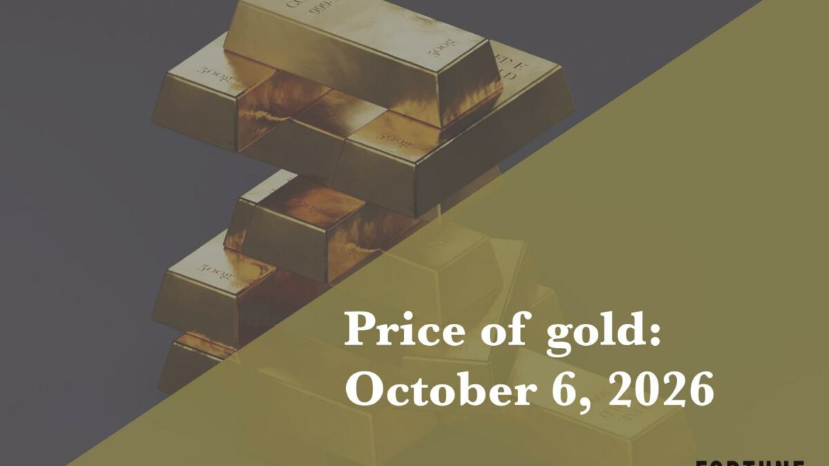 Current price of gold as of October 6, 2026
