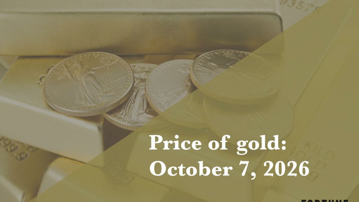 Current price of gold as of October 7, 2026