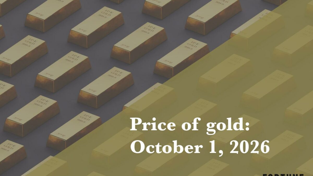 Current price of gold as of October 1, 2026