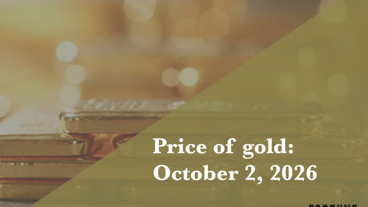 Current price of gold as of October 2, 2026