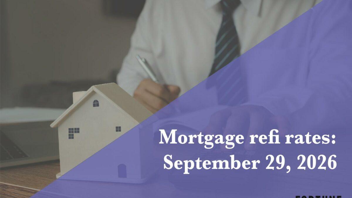 Current refi mortgage rates report for Sept. 29, 2026